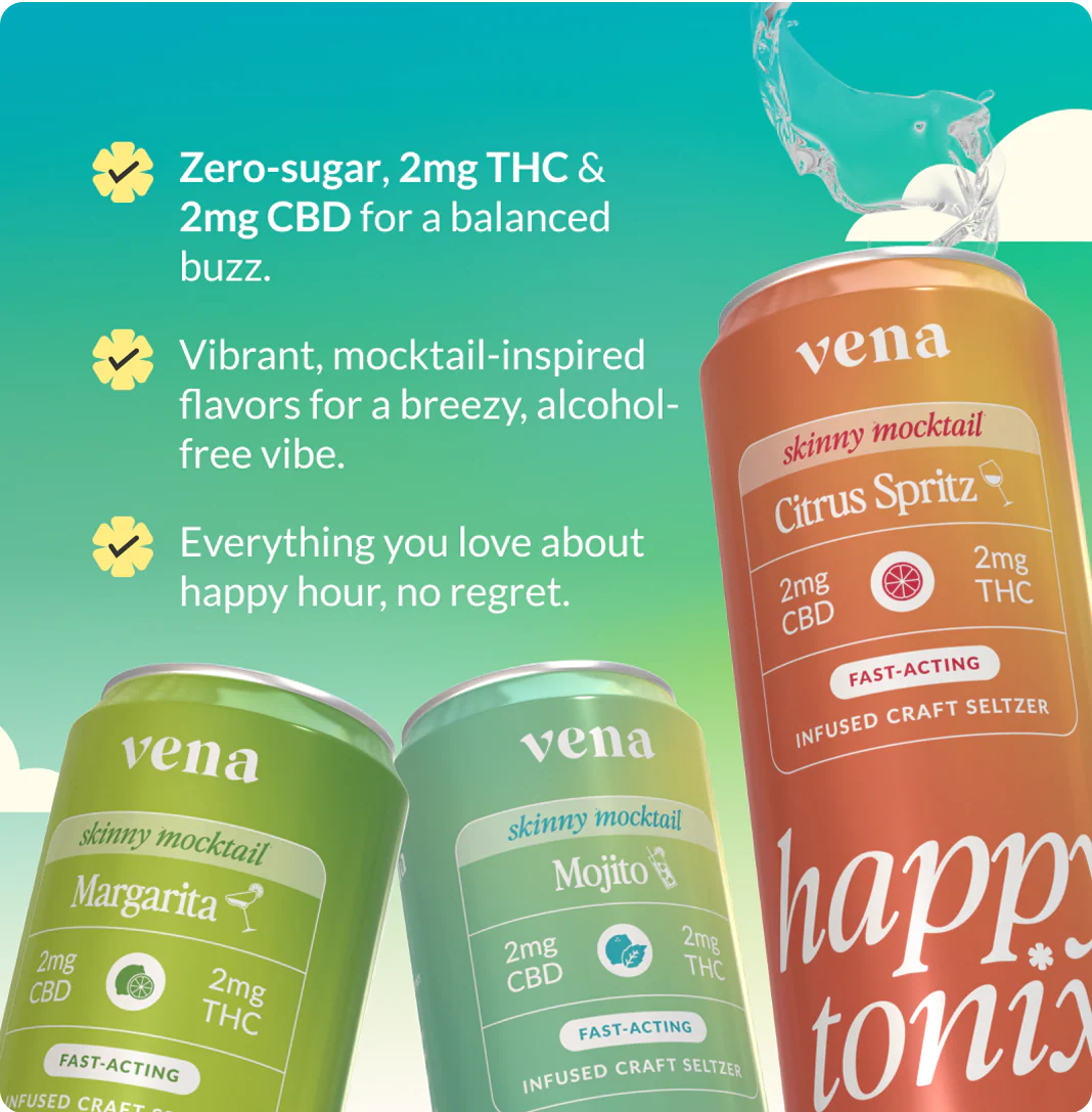 Happy Tonix 2mg THC Seltzer | Skinny Mocktails - Image 3